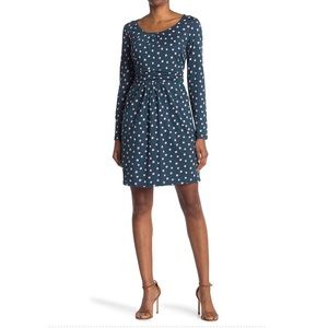 Boden Teal Mabel Jersey Dress - Seaweed Pow